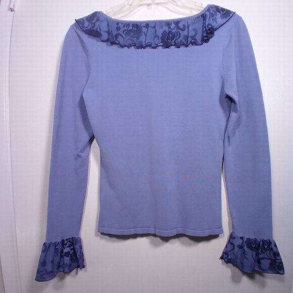 INC Silk Blend Ruffle Sweater SZ: Small - Picture 5 of 11